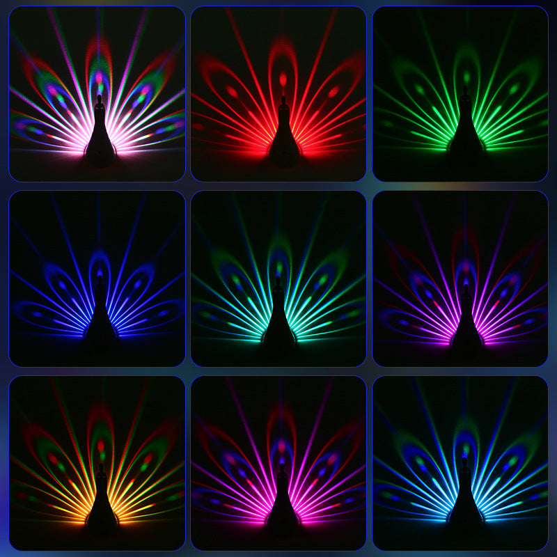 Peacocks Wall Lamp Colorful Ambient Lighting Modern Creative Atmosphere 3D Body Animal Lighting Lustre For Bedroom - Lumina Light