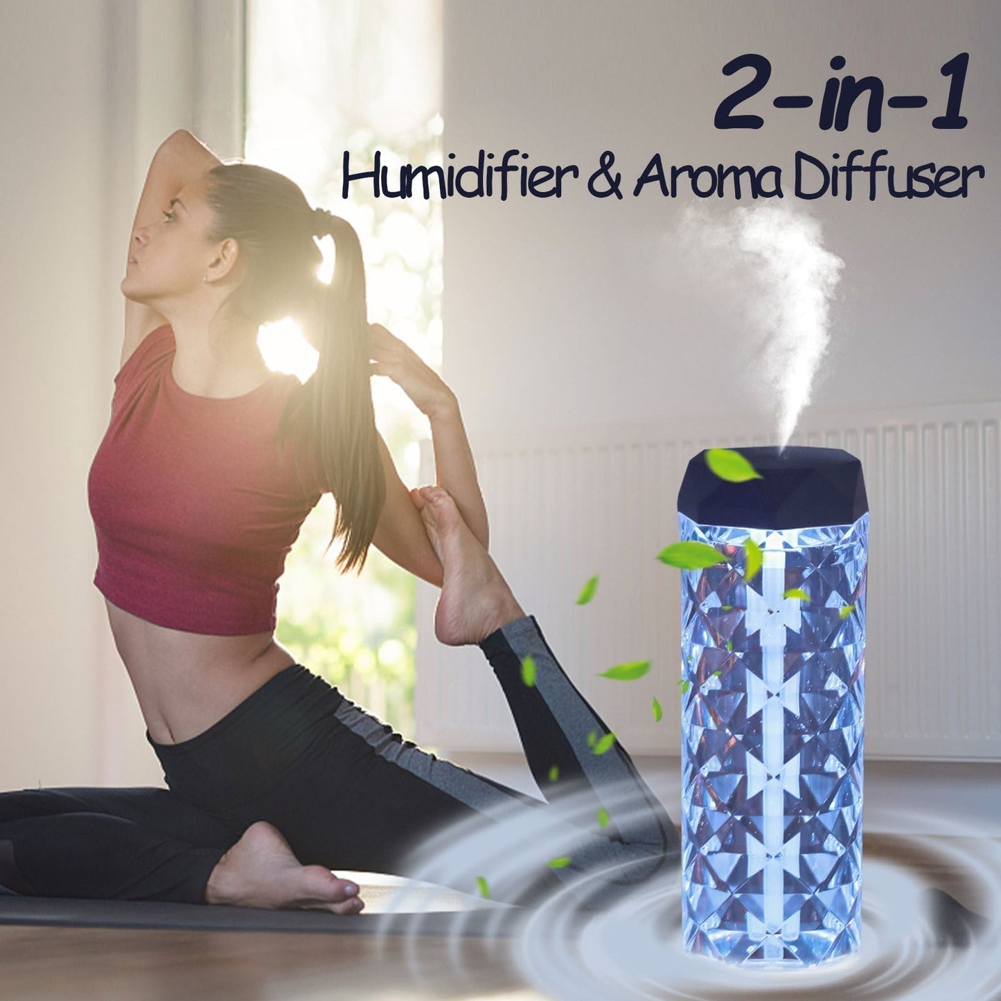 Crystal Lamp Air Humidifier - Color Night Light Touch Lamp | Home Decor Lights - Lumina Light