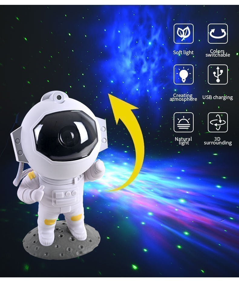 Galaxy Star Projector - Starry Sky Night Light | Astronaut Lamp Home Decor - Lumina Light