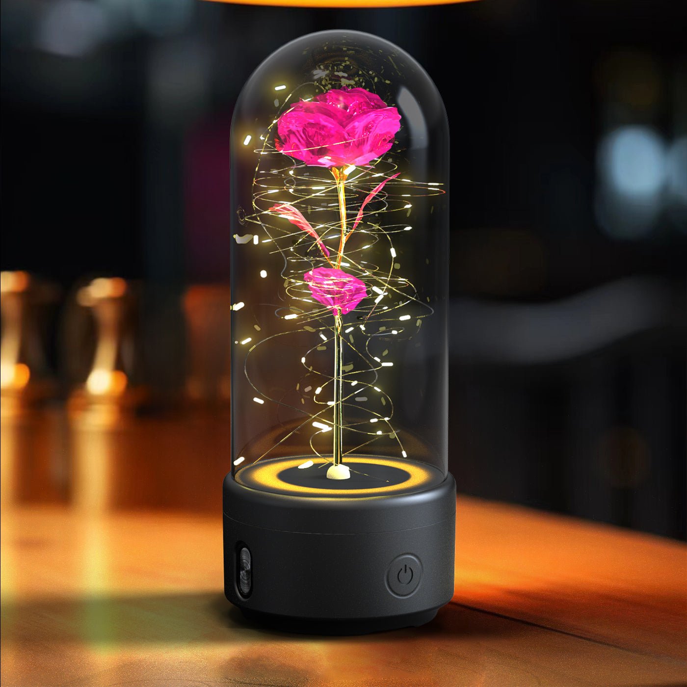 Romantic Rose Flowers LED Light & Bluetooth Speaker | Valentine's Day Gifts - Lumina Light