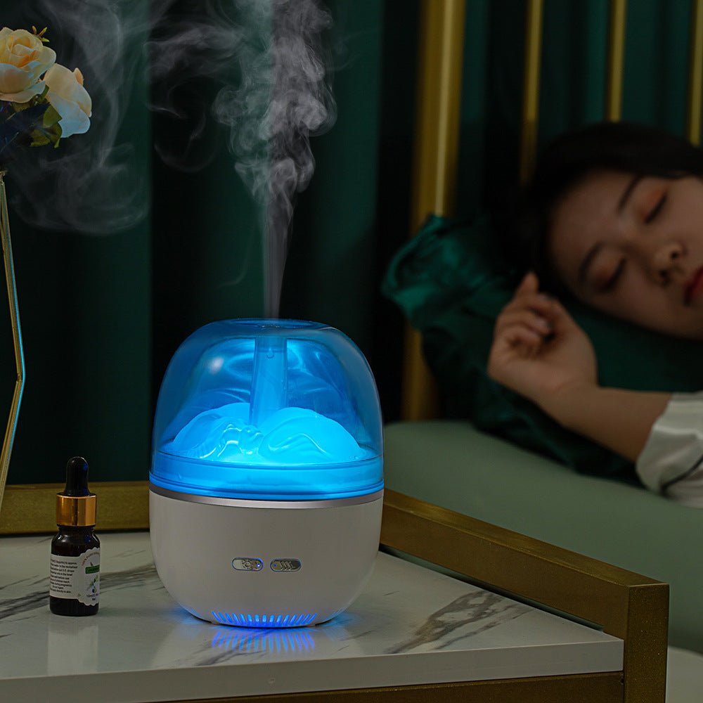 Air Humidifier Essential Oil Ultrasonic Aromatherapy Atomizer Colorful Light Heavy Fog Volume Office Home Accessories - Lumina Light