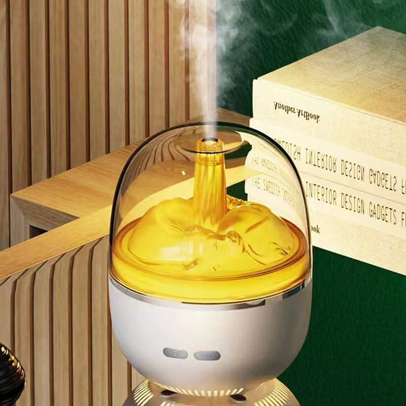 Air Humidifier Essential Oil Ultrasonic Aromatherapy Atomizer Colorful Light Heavy Fog Volume Office Home Accessories - Lumina Light