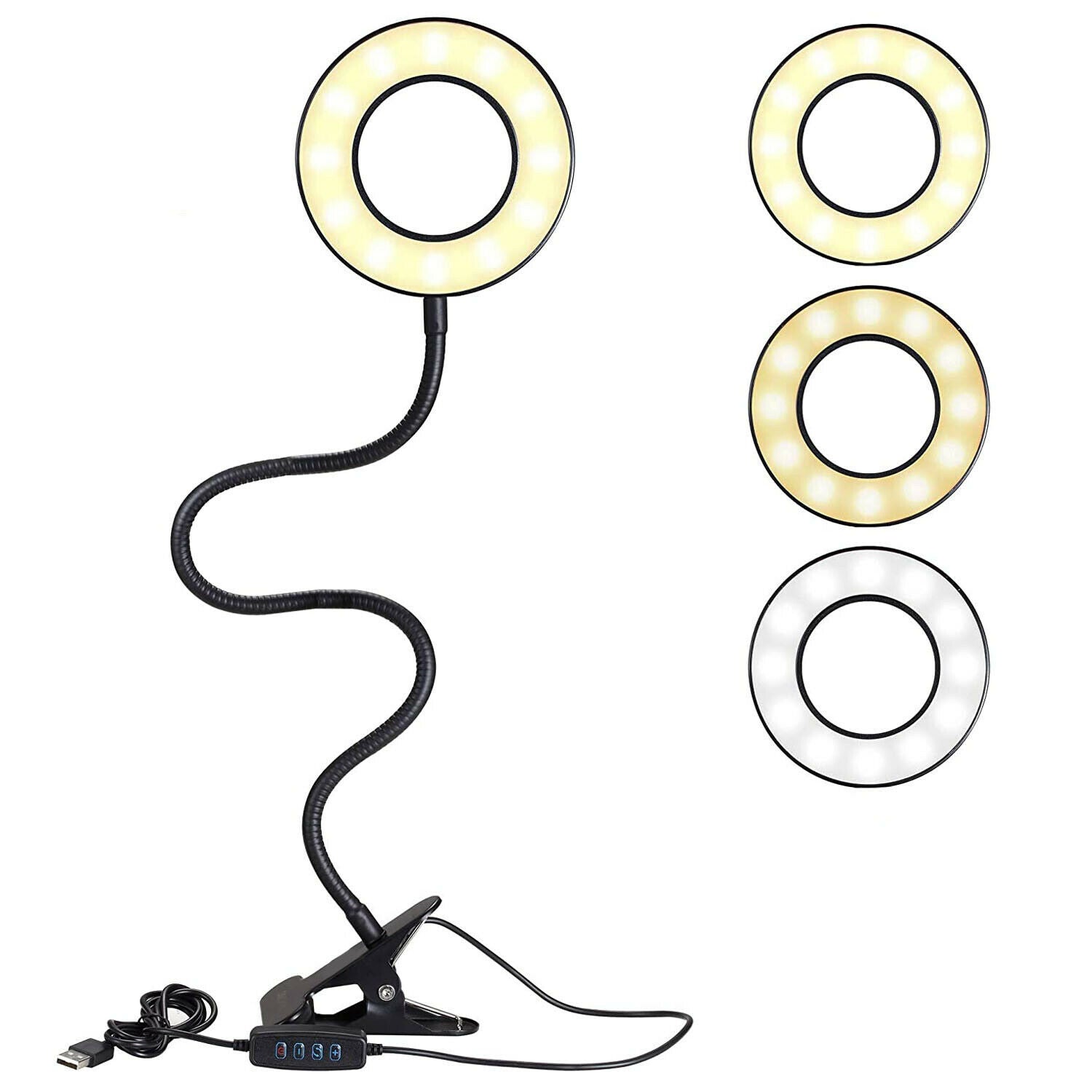 Clip On Desk Lamp - LED Flexible Arm USB Dimmable Study Light | Bright Idea Lamps - Lumina Light