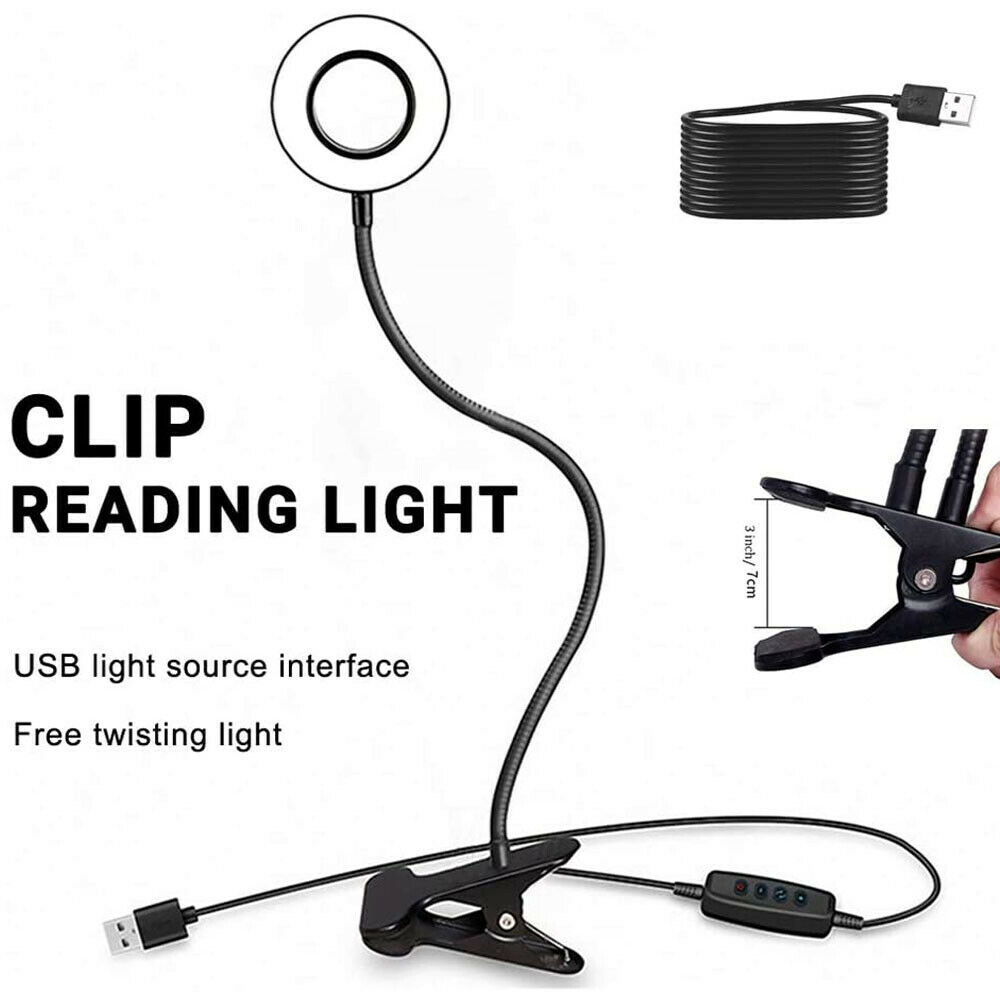 Clip On Desk Lamp - LED Flexible Arm USB Dimmable Study Light | Bright Idea Lamps - Lumina Light