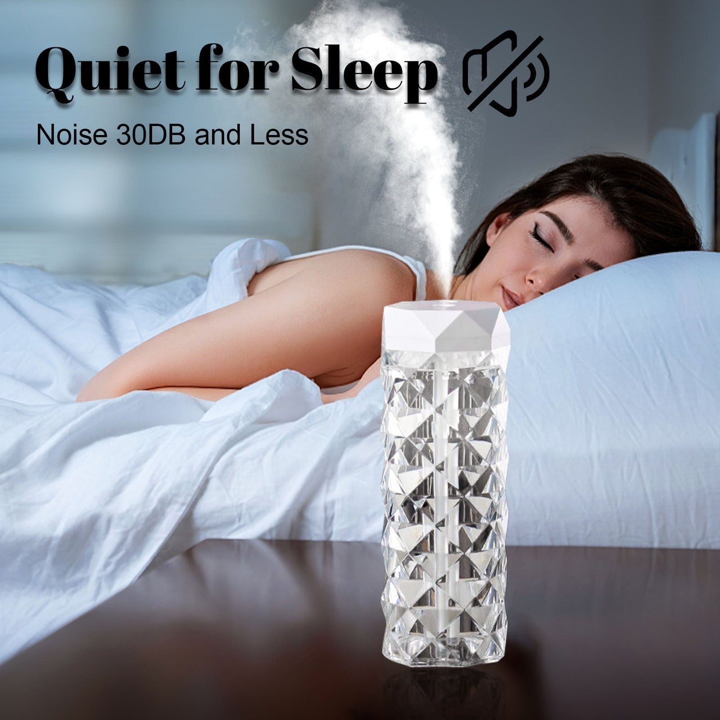 Crystal Lamp Air Humidifier - Color Night Light Touch Lamp | Home Decor Lights - Lumina Light