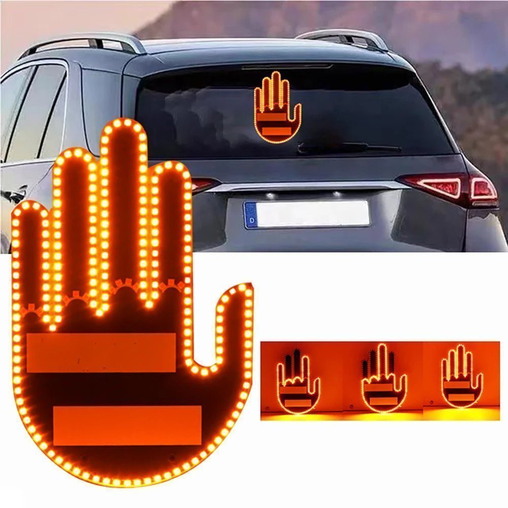 Illuminated Gesture Light | Funny Finger Light Car Accessories | Bright LED Road Rage Signs - Lumina Light