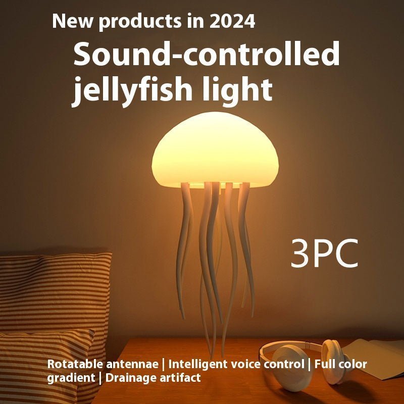 Jellyfish Mood Lamp LED Jellyfish Night Light Portable Jellyfish Lamp Jellyfish Decorations Smart Table Lamp For Bedside Desk - Lumina Light