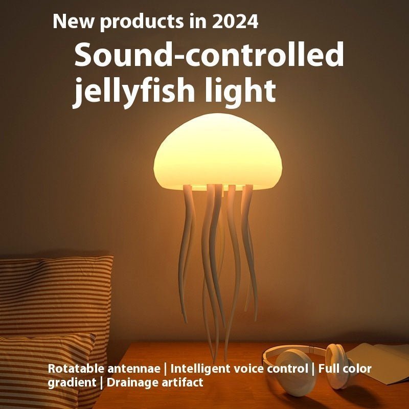 Jellyfish Mood Lamp LED Jellyfish Night Light Portable Jellyfish Lamp Jellyfish Decorations Smart Table Lamp For Bedside Desk - Lumina Light