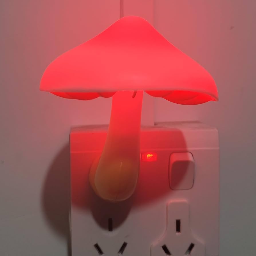 Mushroom Wall Socket Lamp: Warm White Glow for Your Room US Plug only - Lumina Light