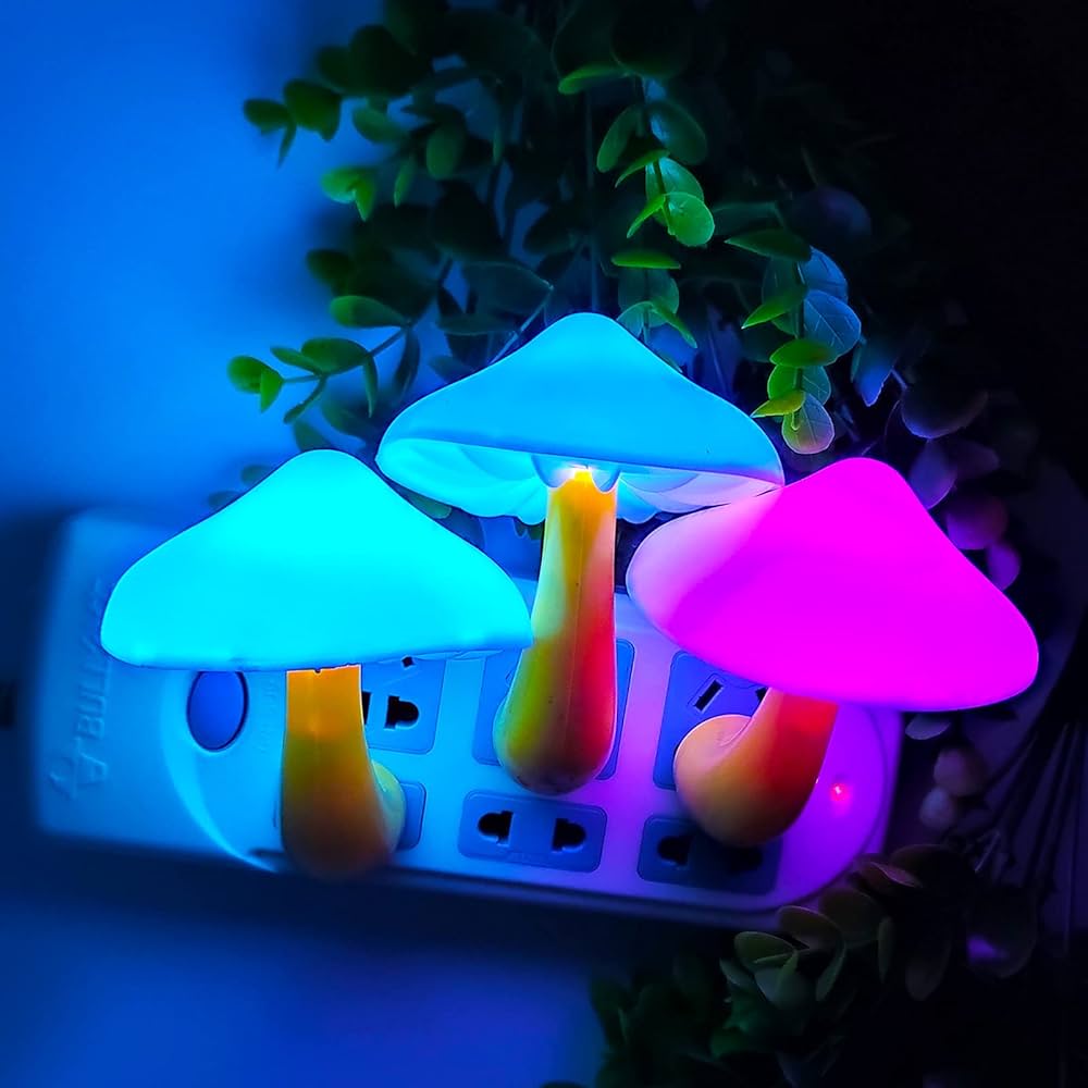 Mushroom Wall Socket Lamp: Warm White Glow for Your Room US Plug only - Lumina Light