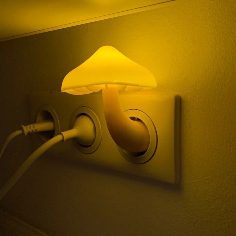 Mushroom Wall Socket Lamp: Warm White Glow for Your Room US Plug only - Lumina Light