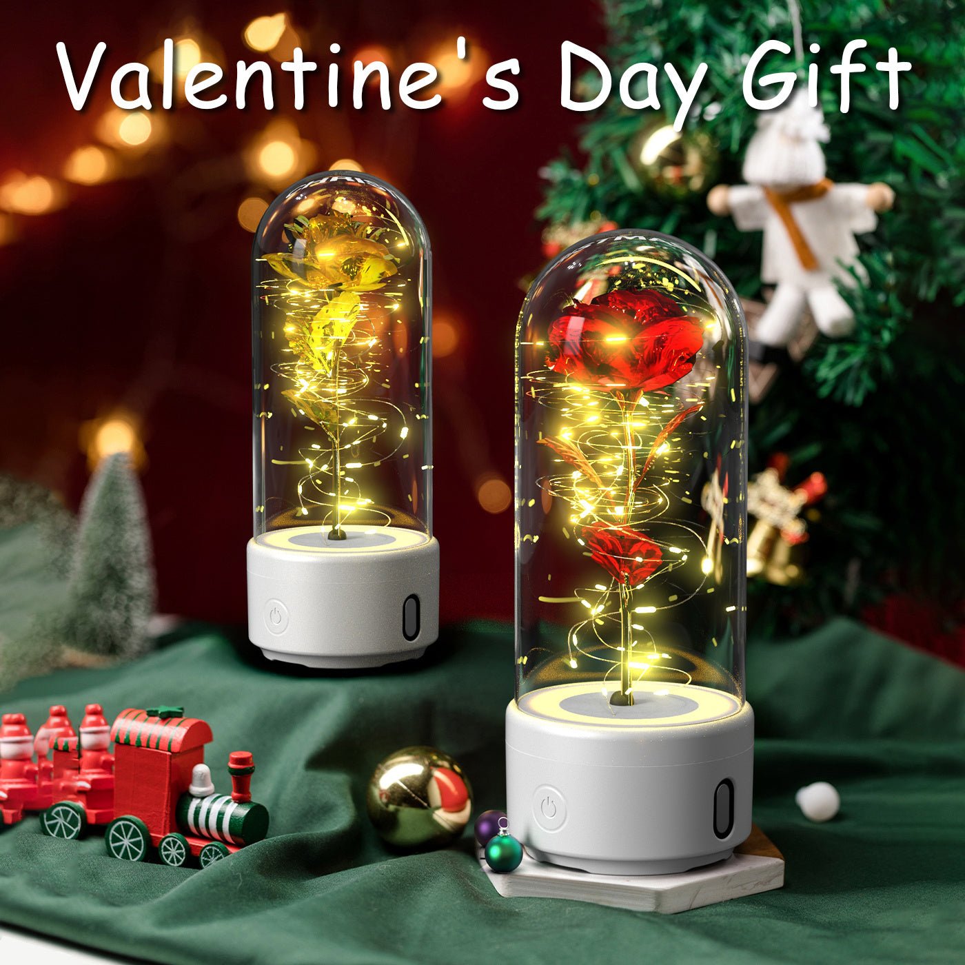 Romantic Rose Flowers LED Light & Bluetooth Speaker | Valentine's Day Gifts - Lumina Light