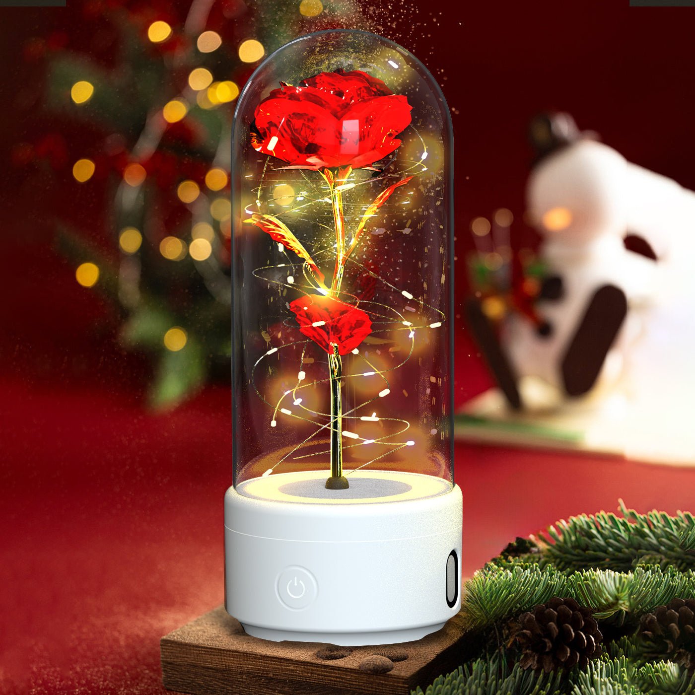 Romantic Rose Flowers LED Light & Bluetooth Speaker | Valentine's Day Gifts - Lumina Light