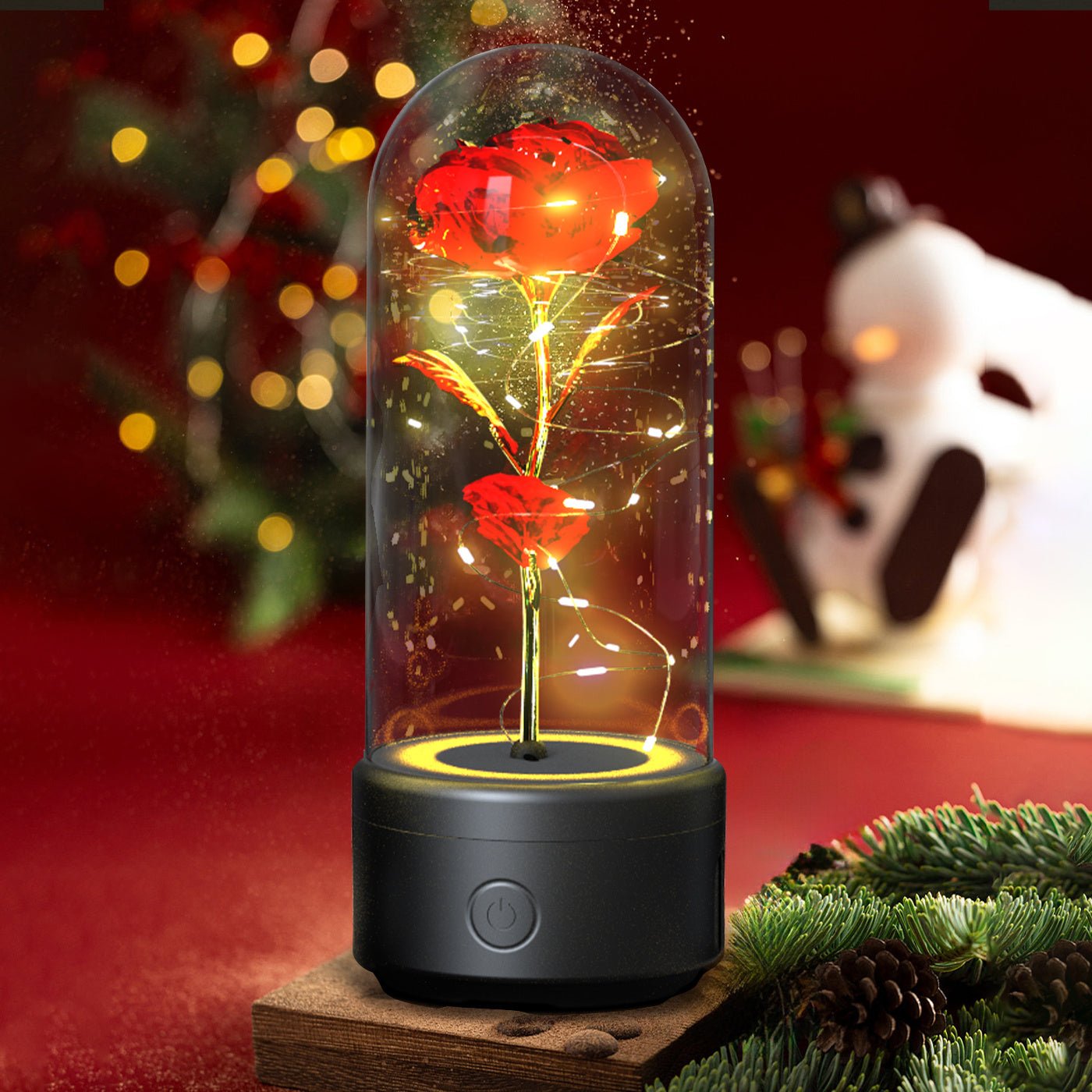 Romantic Rose Flowers LED Light & Bluetooth Speaker | Valentine's Day Gifts - Lumina Light