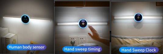 Smart Cabinet Light with Clock and Sensor Features - Lumina Light